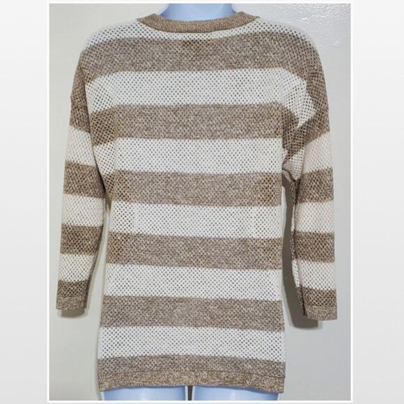 Jones New York XL Tan Striped Knit Sweater - Picture 5 of 16